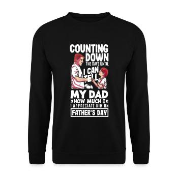 Counting Down the Days Father's Day - Unisex Pullover - Schwarz - Vorne - Alina (178cm) & Michal (187cm)
