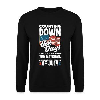 I can sing the national anthem on the Fourth of - Unisex Sweatshirt - black - Front - Alina (178cm) & Michal (187cm)