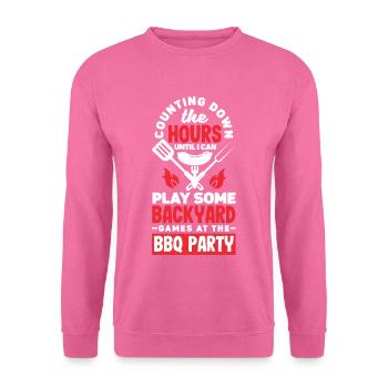 I can play some backyard games at the BBQ party - Unisex Pullover - Pink - Vorne