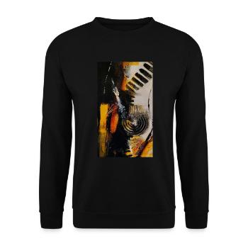 Abstraktion Weight One - Unisex Pullover - Schwarz - Vorne - Alina (178cm) & Michal (187cm)