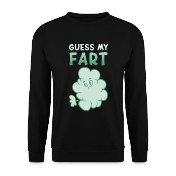 Farting Flatulence Fart Farting Guess My Fart - Unisex Sweatshirt - black - Front - Alina (178cm) & Michal (187cm)