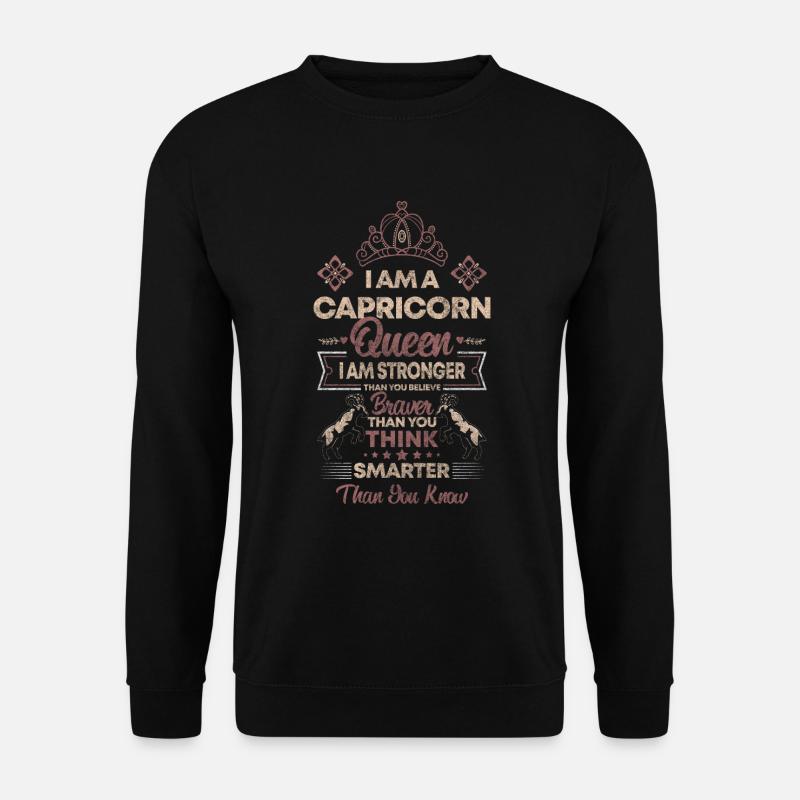 Sternzeichen Tierkreiszeichen Januar Ehrgeiz - Unisex Pullover - Schwarz