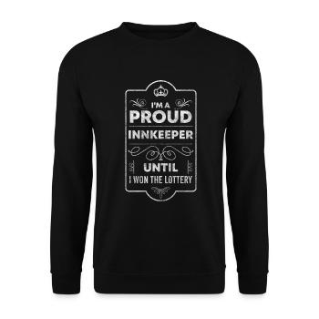 Gaststätte Bier Saufen - Unisex Pullover - Schwarz - Vorne - Alina (178cm) & Michal (187cm)