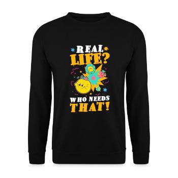 Comicstyle Kunst Boom - Unisex Pullover - Schwarz - Vorne - Alina (178cm) & Michal (187cm)