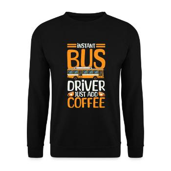 Bus Transport - Unisex Pullover - Schwarz - Vorne - Alina (178cm) & Michal (187cm)