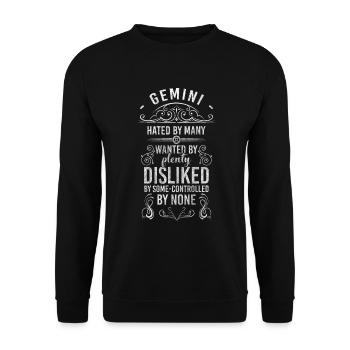 Astrologie Gémeaux Juin Constellation - Sweat-shirt Unisexe - noir - Devant - Alina (178cm) & Michal (187cm)
