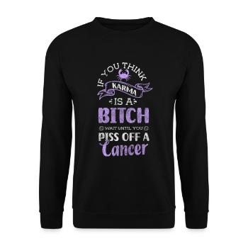 Horoscope Zodiac Planet Moon - Unisex Sweatshirt - black - Front - Alina (178cm) & Michal (187cm)