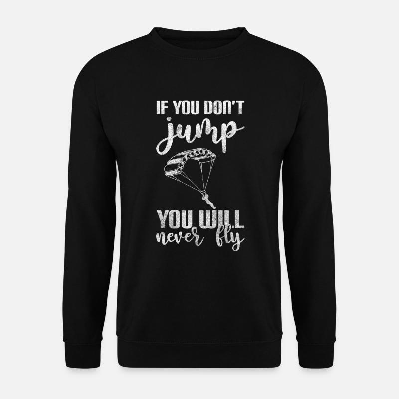 Parachute Airplane Sport Flying - Unisex Sweatshirt - black