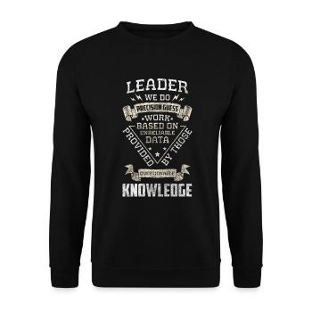 Employee Manager Office Humor - Unisex Sweatshirt - black - Front - Alina (178cm) & Michal (187cm)