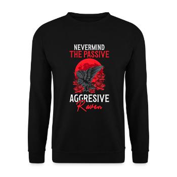 Mythologie Seele Hugin - Unisex Pullover - Schwarz - Vorne - Alina (178cm) & Michal (187cm)