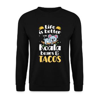 Eucalyptus Animal Welfare Forest - Unisex Sweatshirt - black - Front - Alina (178cm) & Michal (187cm)