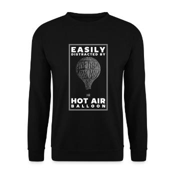 Hot Air Balloon Ride View - Unisex Sweatshirt - black - Front - Alina (178cm) & Michal (187cm)