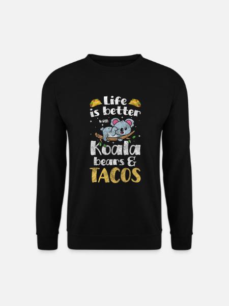 Koalabär Beuteltier Tierschutz - Unisex Pullover - Schwarz