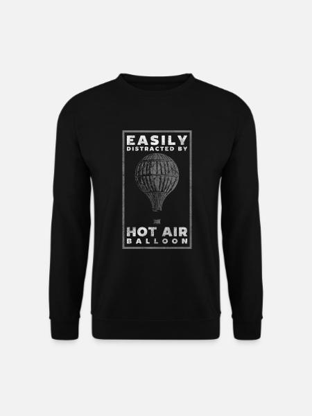 Balloon Flying Clouds Travel - Unisex Sweatshirt - black
