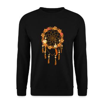 Boho Flowers Vintage Jewelry Gift Dream Catcher - Unisex Sweatshirt - black - Front - Alina (178cm) & Michal (187cm)