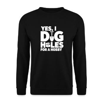Metal Detector Holes Digging Hobby Treasure Hunter - Unisex Sweatshirt - black - Front - Alina (178cm) & Michal (187cm)