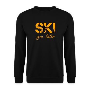 Skiez plus tard - Sweat-shirt Unisexe - noir - Devant - Alina (178cm) & Michal (187cm)