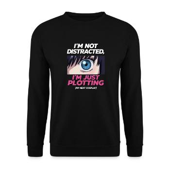 Cosplay Otaku Anime und Manga Addict - Unisex Pullover - Schwarz - Vorne - Alina (178cm) & Michal (187cm)