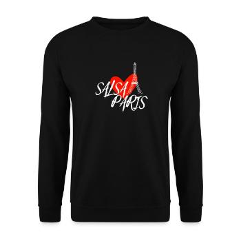 Salsa Paris white Danceshirt - Unisex Pullover - Schwarz - Vorne - Alina (178cm) & Michal (187cm)