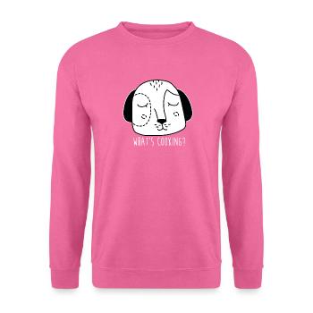 Visage de chien de dessin animé avec dire - Sweat-shirt Unisexe - rose - Devant