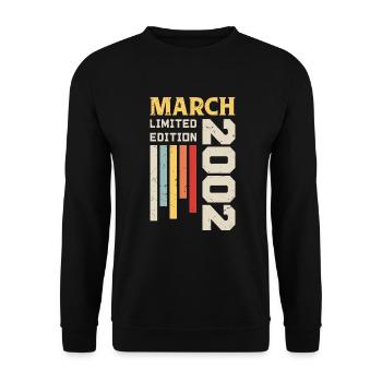 March 2002 - Birthday Gift March 2002 March - Unisex Sweatshirt - black - Front - Alina (178cm) & Michal (187cm)