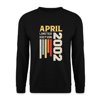 April 2002 - Birthday Gift April 2002 April - Unisex Sweatshirt - black - Front - Alina (178cm) & Michal (187cm)