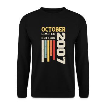 October 2007 - October 2007 Birthday Gift - Unisex Sweatshirt - black - Front - Alina (178cm) & Michal (187cm)