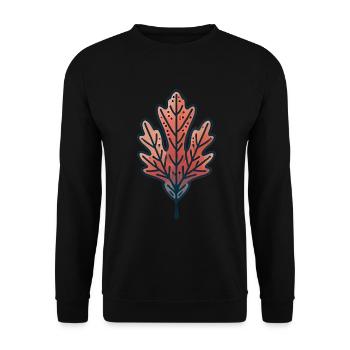 Rustic Autumn Leaf Illustration - Unisex Sweatshirt - black - Front - Alina (178cm) & Michal (187cm)