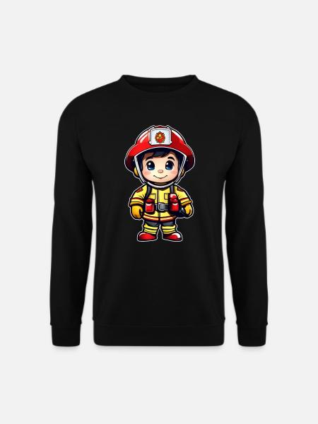 Mignon petit pompier - Sweat-shirt Unisexe - noir