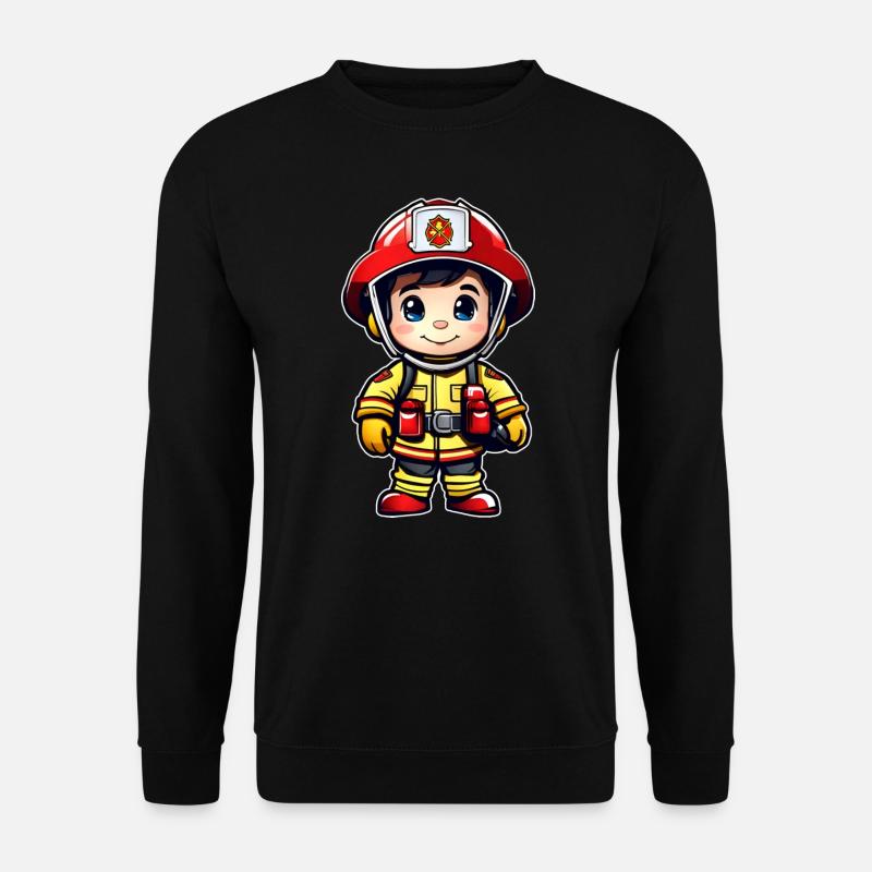 Mignon petit pompier - Sweat-shirt Unisexe - noir