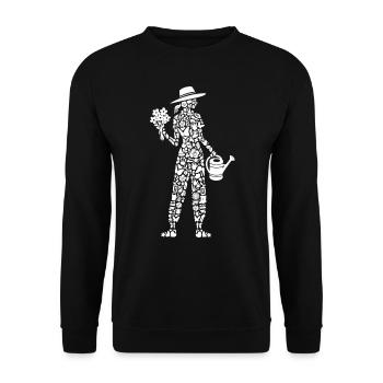 Jardinier Hobby Jardinier Fleuriste Jardin Femmes - Sweat-shirt Unisexe - noir - Devant - Alina (178cm) & Michal (187cm)