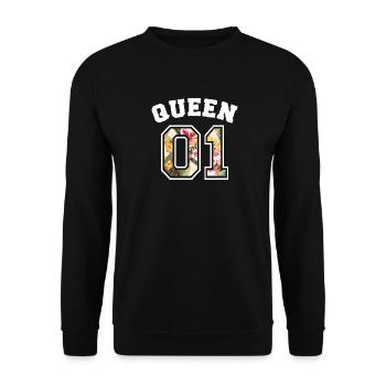 queen 01 - Unisex Sweatshirt - black - Front - Alina (178cm) & Michal (187cm)