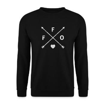 FFO Frankfurt Oder Brandenburg Hipster Geschenk - Unisex Pullover - Schwarz - Vorne - Alina (178cm) & Michal (187cm)