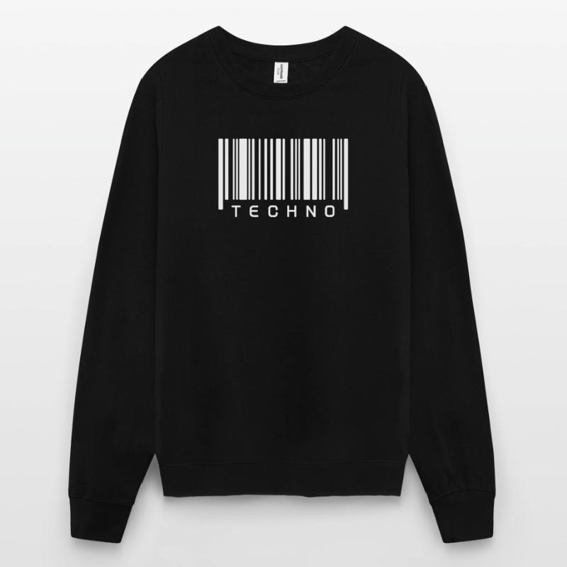 Techno Barcode Strichcode Scan Code Acid Mnml Rave Unisex Pullover
