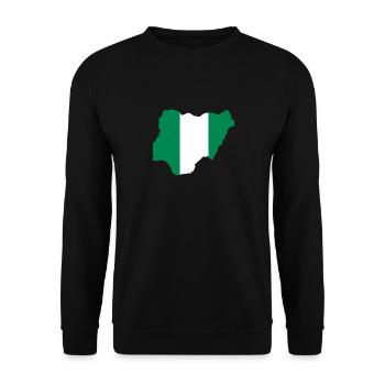 Nigeria T-Shirt - Unisex Pullover - Schwarz - Vorne - Alina (178cm) & Michal (187cm)