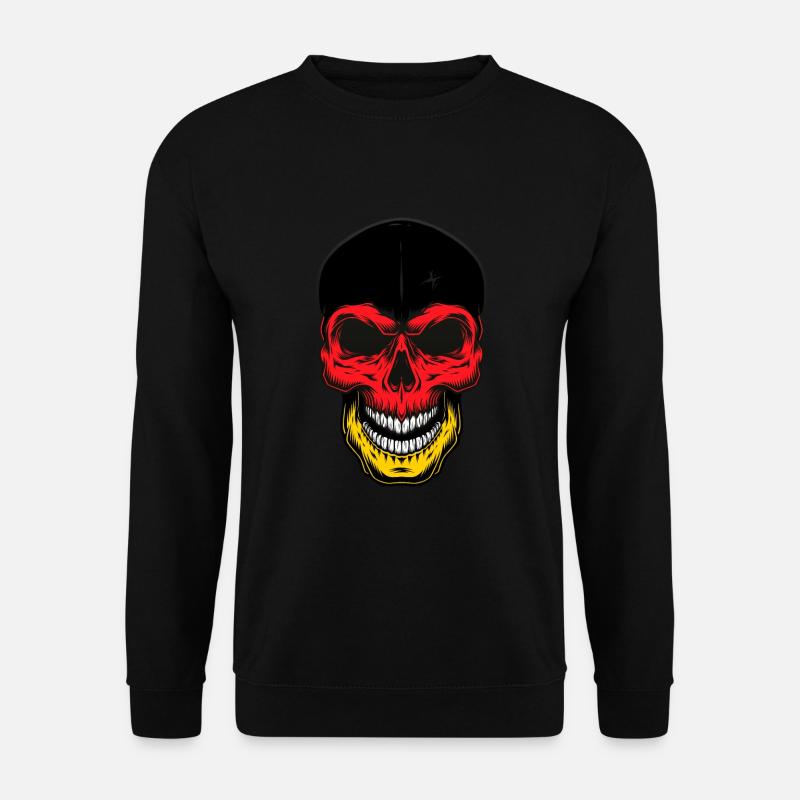 Germany Flag Skull - Unisex Sweatshirt - black