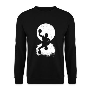 Water Polo Retro Water Sports Vintage - Unisex Sweatshirt - black - Front - Alina (178cm) & Michal (187cm)