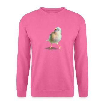 Nachdenklicher Vogel - Unisex Pullover - Pink - Vorne
