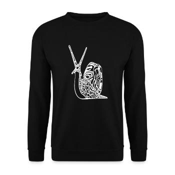 Niedliche kleine Schnecke - Unisex Pullover - Schwarz - Vorne - Alina (178cm) & Michal (187cm)