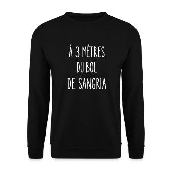 à 3 mètres du bol de sangria - Sweat-shirt Unisexe - noir - Devant - Alina (178cm) & Michal (187cm)