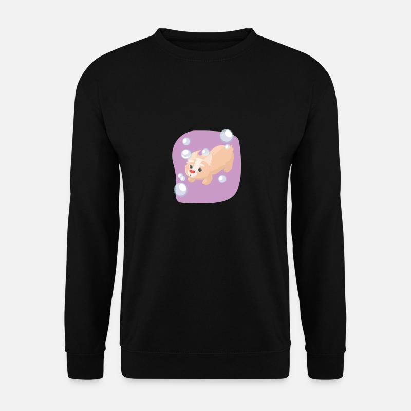 Seifenblasen Hund - Unisex Pullover - Schwarz
