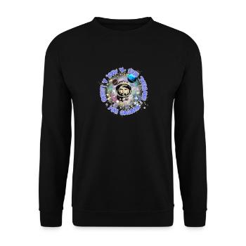 Yuri Alekseevič Gagarin, Universalheld - Unisex Pullover - Schwarz - Vorne - Alina (178cm) & Michal (187cm)