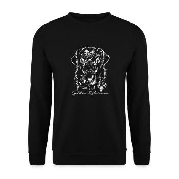 GOLDEN RETRIEVER Wilsigns dog portrait dog dog - Unisex Sweatshirt - black - Front - Alina (178cm) & Michal (187cm)