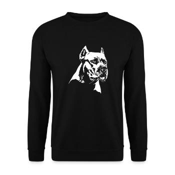 DOGO ARGENTINO chiens, chien Wilsigns - Sweat-shirt Unisexe - noir - Devant - Alina (178cm) & Michal (187cm)