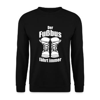 WANDERN WANDERER WANDERUNG BUNDESWEHR FUßBUS - Unisex Pullover - Schwarz - Vorne - Alina (178cm) & Michal (187cm)