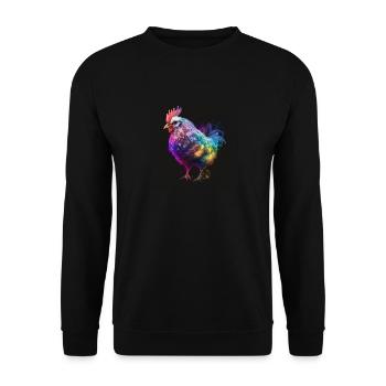 PRETTY ROOSTER - Unisex Sweatshirt - black - Front - Alina (178cm) & Michal (187cm)