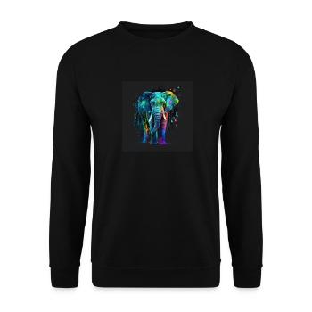 ELEPHANT MAJESTUEUX - Sweat-shirt Unisexe - noir - Devant - Alina (178cm) & Michal (187cm)