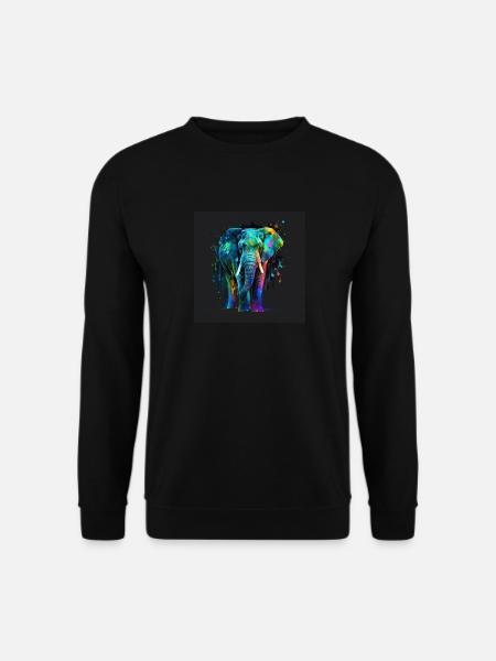 MAJESTIC ELEPHANT - Unisex Sweatshirt - black