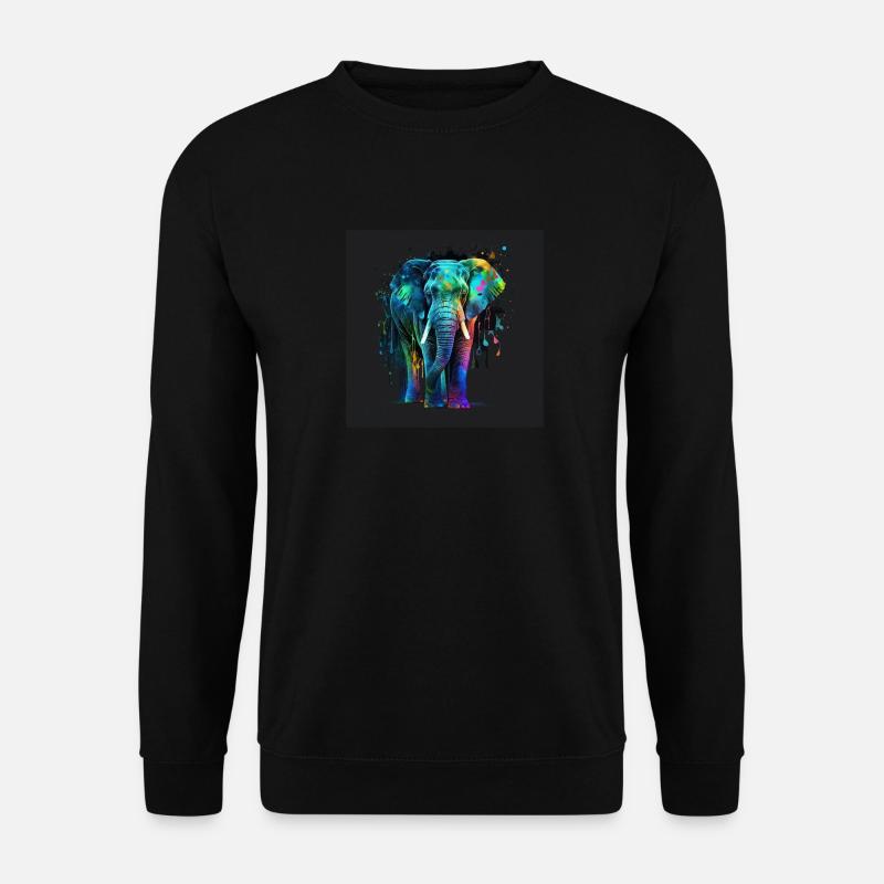 MAJESTIC ELEPHANT - Unisex Sweatshirt - black