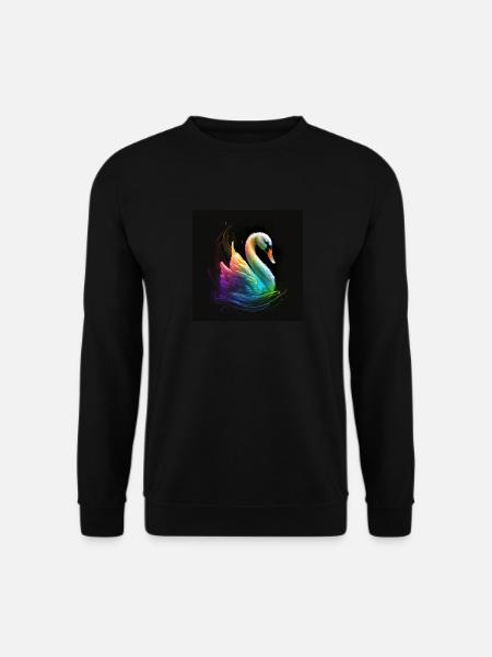BEAU CYGNE MULTICOLORE - Sweat-shirt Unisexe - noir